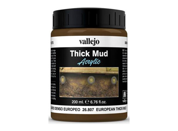 Vallejo Texture European Mud 200 ml Thick Mud Texture Acrylic 