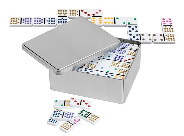 Domino Dobble 15 metalæske 136 brikker 