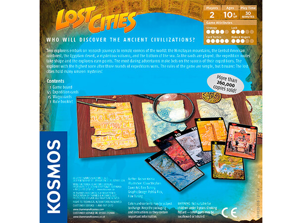 Lost Cities Kortspil Dansk udgave 
