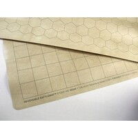 RPG Battlemat 66x60 - Rute 2,5 cm 23 1/2 x 26" Vendbart  m/ ruter/hex