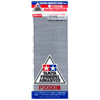 Tamiya Finishing Abrasives P2000 - 3 stk Poleringspapir P2000