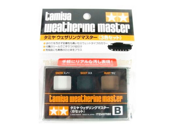 Tamiya Weathering Master B-sæt Sne, sod, rust 