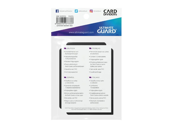 Card Dividers x10 Sort Ultimate Guard 