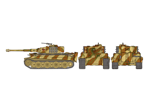 German Tiger I Late Production Tamiya 1:48 byggesæt 