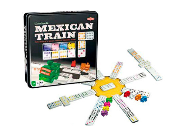 Mexican Train Domino Original Brætspil Metalkasse 