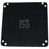 RPG Dice Tray Folding (25x25 cm), sort Sammenklappelig Dice Tray i læder