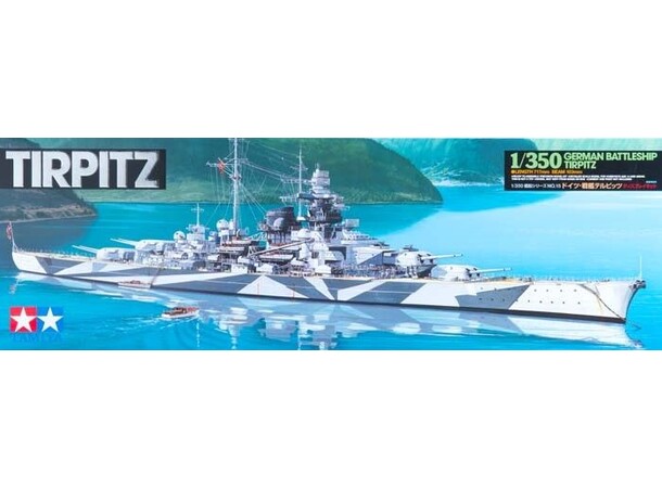 Tysk slagskib Tirpitz Tamiya 1:350 byggesæt 