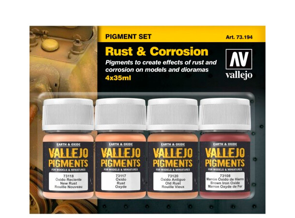 Vallejo Pigment Set Rust & Korrosion 