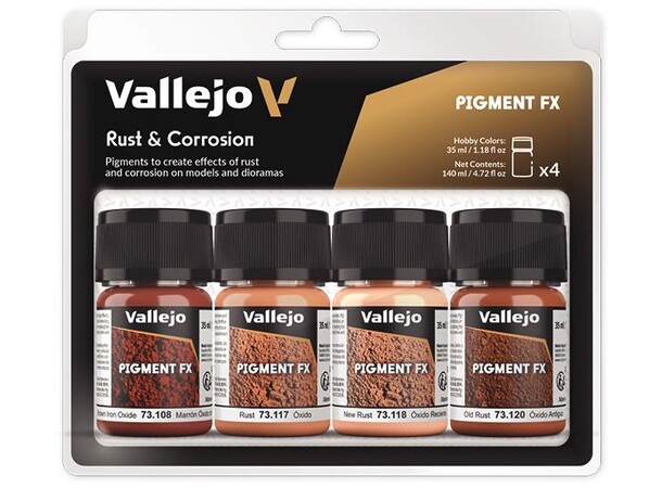 Vallejo Pigment Set Rust & Korrosion 