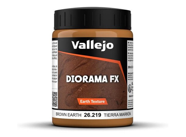 Vallejo Texture Brown Earth 200 ml Earth Texture Acrylic 