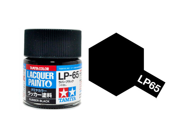 Lakmaling LP-65 Rubber Black Tamiya 82165 - 10 ml 