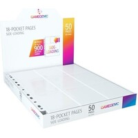 Plastlomme 18-Pocket Side Load Hvid x50 Gamegenic - Passer Double Sleeve