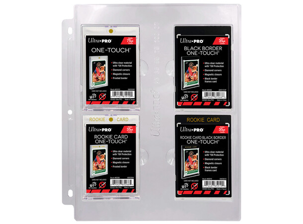 Plastlomme 4-Pocket ONE-TOUCH 23-100pt Ultra Pro Page - 1 stk 