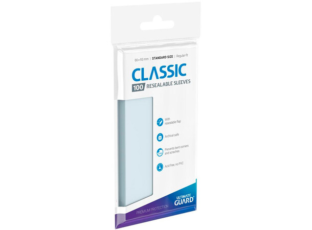Sleeves Resealable Classic x100 66x93 Ultimate Guard DeckProtector 