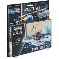 Tysk ubåd Type VII C/41 Starter Revell 1:350 byggesæt Starter Set