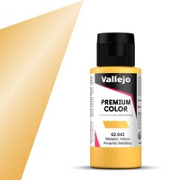 Vallejo Premium Metallic Yellow 60 ml Premium Airbrush Color - Metallic