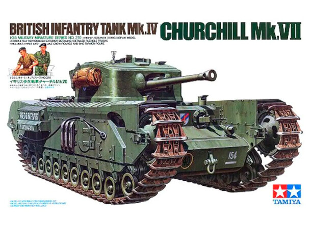 Britisk infanteritank Mk.IV Churchill Tamiya 1:35 byggesæt - Mk.VII 