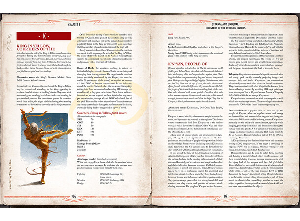 Call of Cthulhu RPG Malleus Monstrorum Cthulhu Mythos Bestiary 