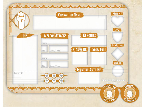 D&D Token Set Monk Dungeons & Dragons 