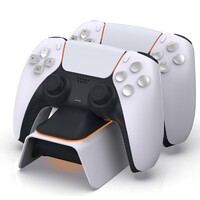 Dobe PlayStation 5 Charging Dock med lys Opladestation til 2 stk. PS5-controllere