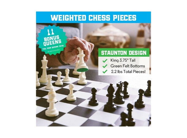 Skakksæt Best Chess Set Ever 50 cm 50x50 cm  - Triple Weighted 