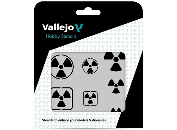 Hobby Stencils Radioaktivitetsskilte Vallejo 