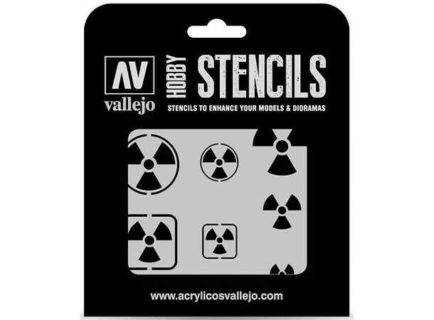 Hobby Stencils Radioaktivitetsskilte Vallejo 