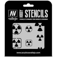 Hobby Stencils Radioaktivitetsskilte Vallejo
