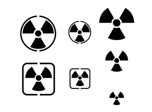 Hobby Stencils Radioaktivitetsskilte Vallejo 