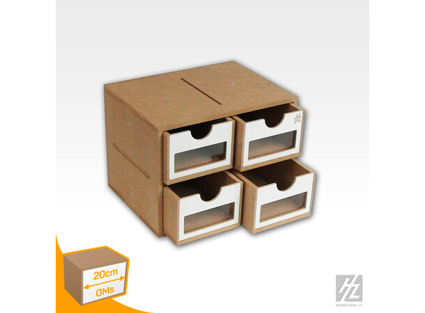 Hobbyzone Module OMs01a 4x skuffer 4 skuffer med vinduer - 20 cm 