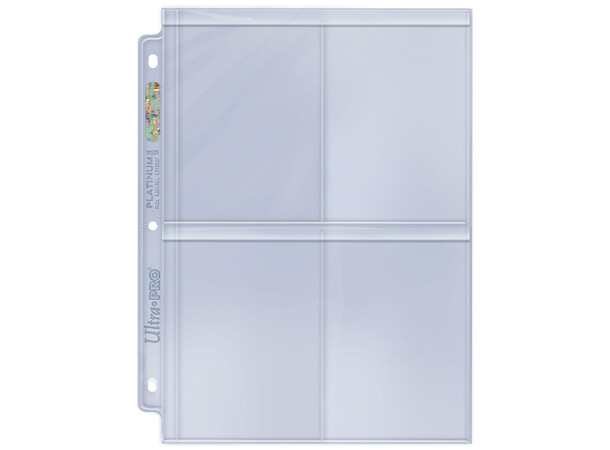 Plastlomme 4-Pocket Toploader - 100 stk Ultra Pro Platinum Page 