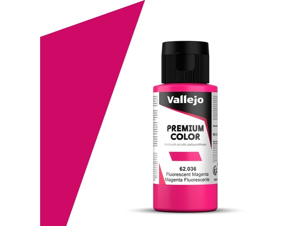 Vallejo Premium Fluo Magenta 60 ml Premium Airbrush Color - Fluorescent 