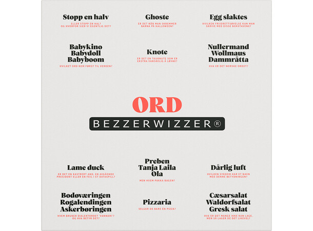 Bezzerwizzer Ord - NORSK 