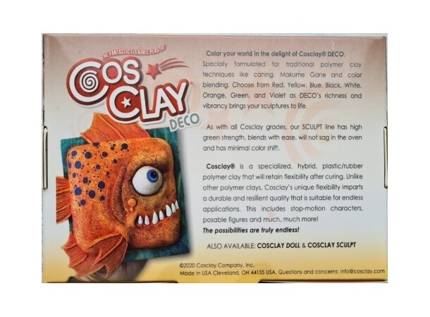 Cosclay modellervoks Deco White Hybrid plast/gummi-polymer 0,45 kg 