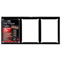 One Touch 3-Card Magnetic Holder 35pt Ultra Pro Black Border UV