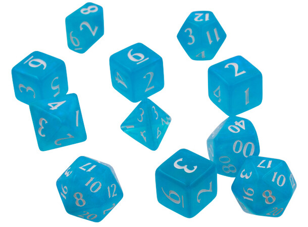 RPG Dice Set Eclipse 11 Sky Blue Terninger til rollespil - 11 stk 