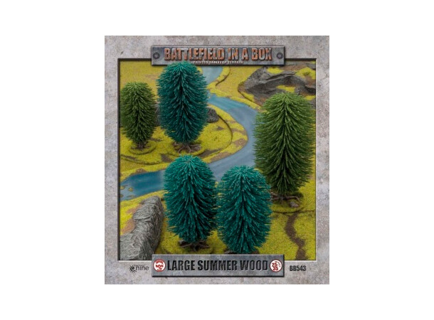 Terrain Large Summer Wood 15 cm Færdigmalet - Battlefield in a Box 