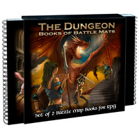 Book Of Battlemats DUNGEON - 80 sider Spiralbundet - 2,5 cm rutemønster