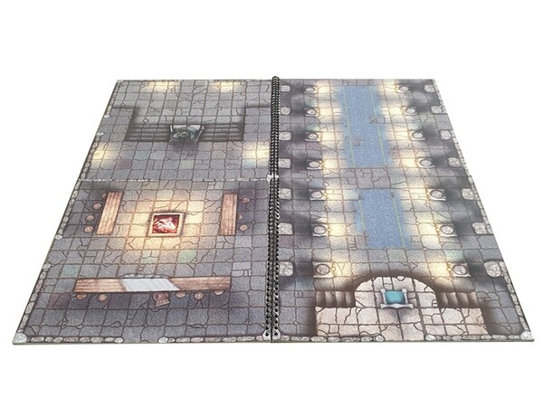 Book Of Battlemats DUNGEON - 80 sider Spiralbundet - 2,5 cm rutemønster 