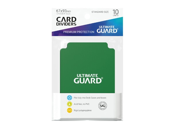 Card Dividers x10 Grøn Ultimate Guard 