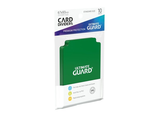 Card Dividers x10 Grøn Ultimate Guard 