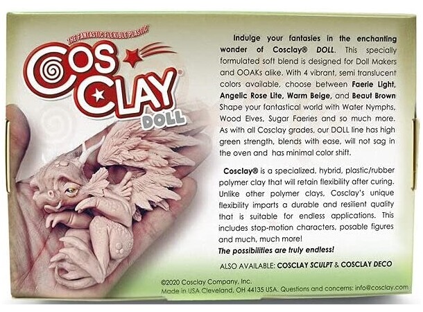 Cosclay dukke-modellervoks Warm Beige Hybrid plast/gummi-polymer 0,45 kg 