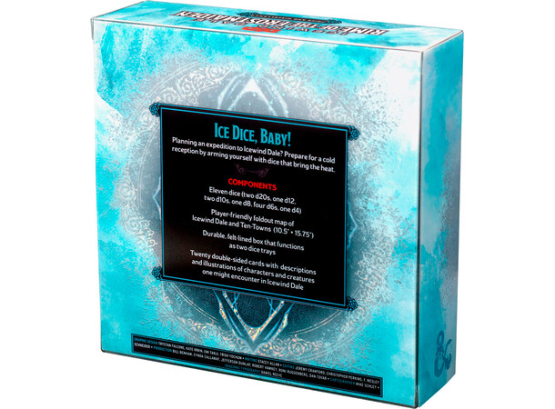 D&D Icewind Dale Dice & Misc Terninger + kort til Rime of Frostmaiden 