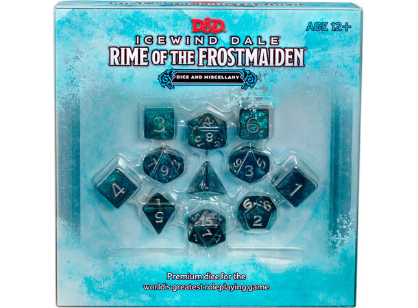 D&D Icewind Dale Dice & Misc Terninger + kort til Rime of Frostmaiden 