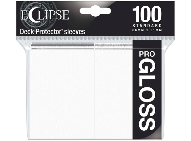 Sleeves Eclipse Pro Gloss Hvid x100 Ultra Pro kortbeskytter / Deck Protector 