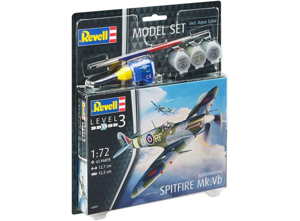 Spitfire Mk Vb Model Starter Set Revell 1:72 Byggesæt 