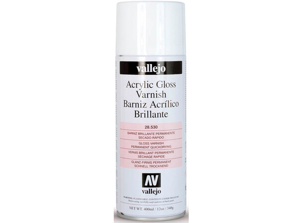 Vallejo Acrylic Gloss Varnish 400 ml Blank klarlak spraydåse 