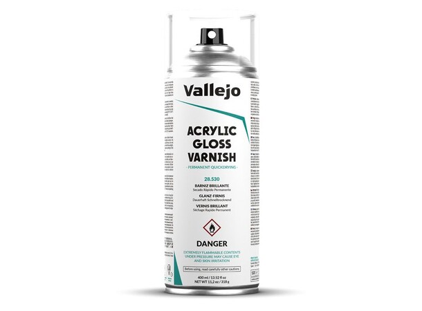 Vallejo Acrylic Gloss Varnish 400 ml Blank klarlak spraydåse 