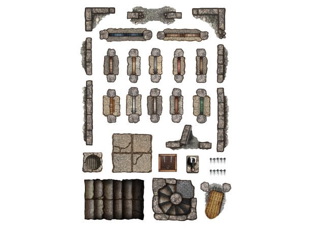 Book Of Battlemats ADD-ON Dungeon Decor Klistermærker til Book of Battlemats 
