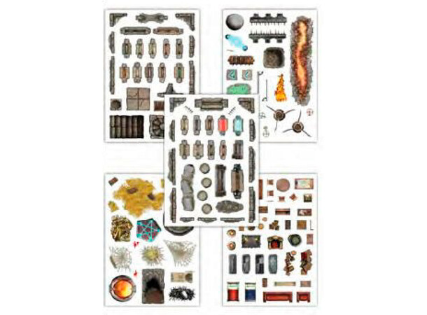 Book Of Battlemats ADD-ON Dungeon Decor Klistermærker til Book of Battlemats 